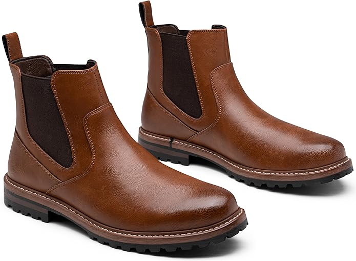 Jousen Chelsea Boots Casual Slip On Ankle Waterproof Mens Boots