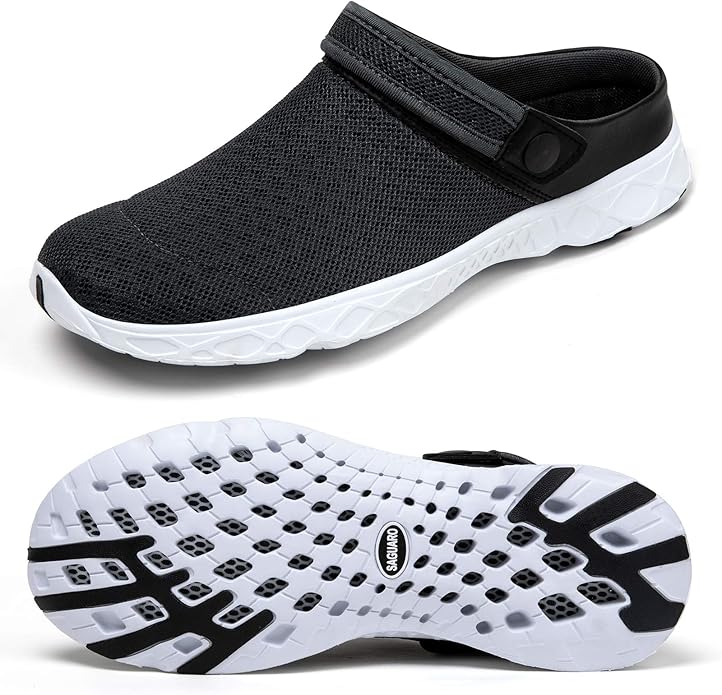 SAGUARO Men's Women's Quick Dry Garden Shoes Lightweight Breathable Gardening Clog Water Shoes Mesh Sandals for Sports Outdoor Beach Pool Exercise