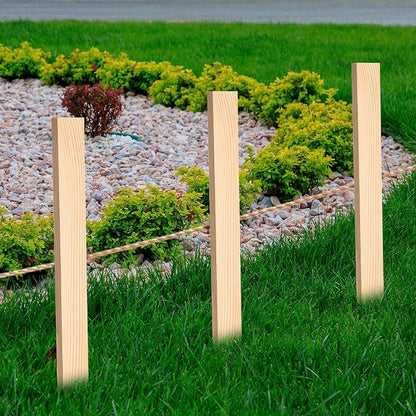 30 PCS Wooden Stakes 12 Inch Wood Survey Grading Stakes with Sharp Point Wooden Garden Stake Sign Posts Plant Support Stake for Silt Fence Baselines Backyard Boundaries Yard Farm