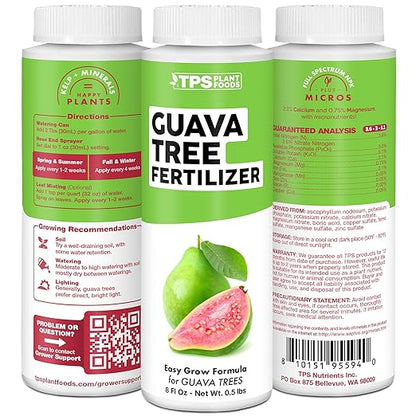 Guava Tree Fertilizer for Guava Trees, Great for White, Pink, and Red Guava Varieties, Liquid Fertilizer by TPS Plant Foods, 1 Gallon (128 oz)