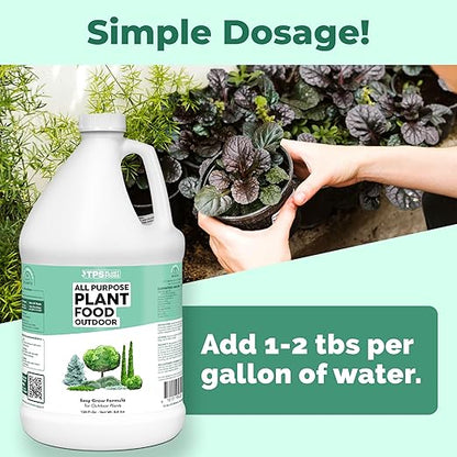 Plant Food Outdoor, Complete Liquid Outdoor Plant Fertilizer, 1 Gallon (128 oz)