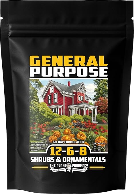 Fertilizer Commercial Grade | General Purpose 12-6-8 | 1 Pound | Custom Professional Mix Blend | Shrub, Tree & Ornamental | Fast Release 60 Day Feed, Macronutrient & Micronutrient Formula for Plants