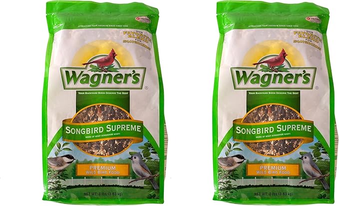 Wagner's 62042 Songbird Supreme Blend Wild Bird Food, 8-Pound Bag (Pack of 2)
