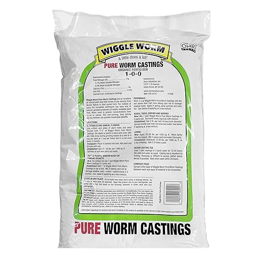100% Pure Organic Mineral-Dense Worm Castings Fertilizer, 15lbs - Improves Soil Fertility and Aeration for Growing Better Houseplants, Vegetables, and More, Pack of 4