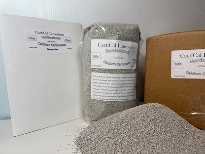 CactiCal Limestone - Crushed Calcium Carbonate - Cactus Soil - Drainage Bonsai Succulents - Pumice Alternative (18 Pound)