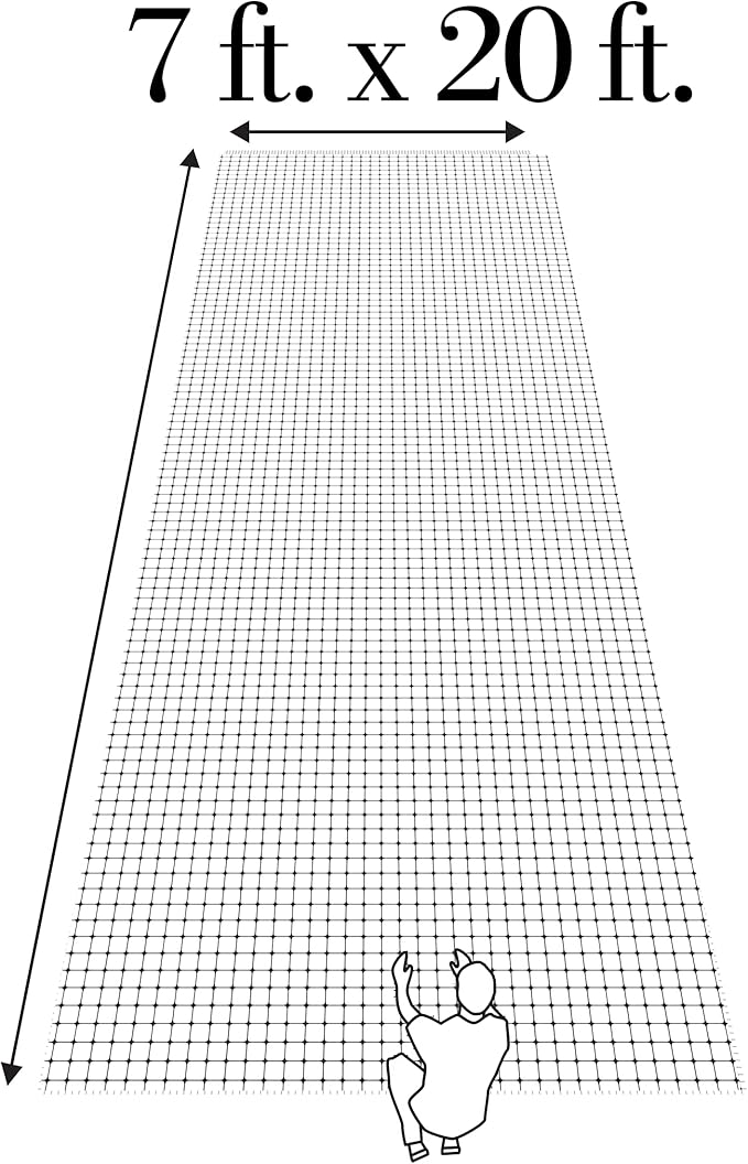 Dalen Bird X Protective Mesh Netting - Keep Birds and Pests Away from Your Garden – Non Toxic - Made in The USA - 7' x 20'