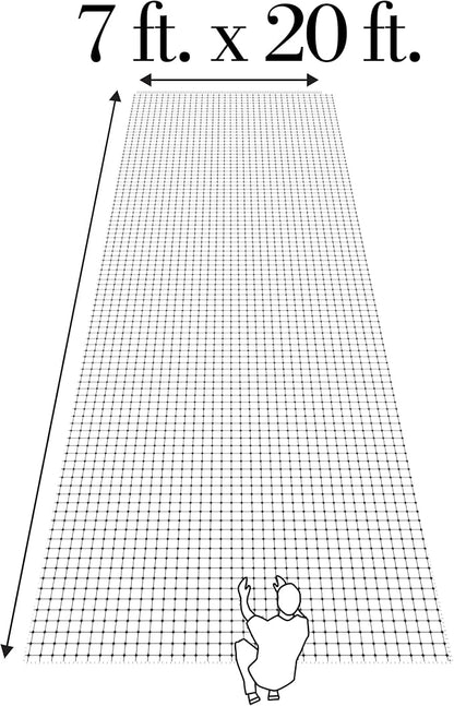 Dalen Bird X Protective Mesh Netting - Keep Birds and Pests Away from Your Garden – Non Toxic - Made in The USA - 7' x 20'