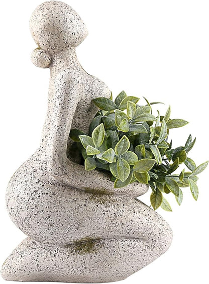 Large Planters for Outdoor Indoor Plants Head Face Planter Pot Unique Succulent Planters Flower Vase with Drainage Hole New Life