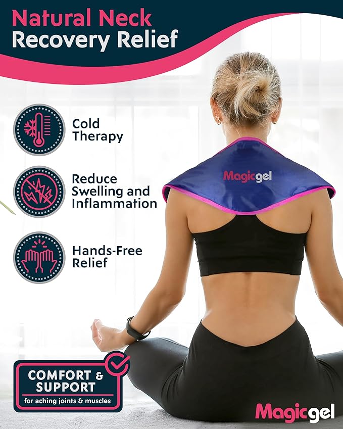Magic Gel Neck Ice Pack - Shoulder Ice Pack - Cooling Neck Wrap - Cooler Ring - Flexible and Reusable Cold Pad - Lightweight & Comfortable - One Size Fits Most
