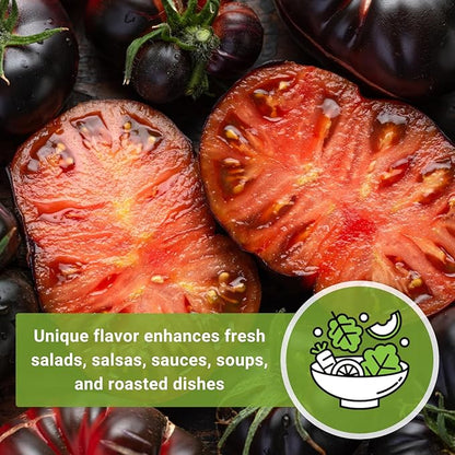 Sow Right Seeds - Black Beauty Tomato Seeds for Planting - Non-GMO Heirloom Packet with Instructions to Plant an Outdoor Home Vegetable Garden - Rare Deep Purple Slicing Variety - Sweet Flavor (4)
