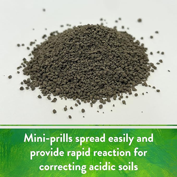 Down To Earth All Natural Fertilizers Organic Prilled Garden Lime - Calcium Carbonate Raises Soil pH for Lawns, Turf, Vegetable Gardens, 5 lb