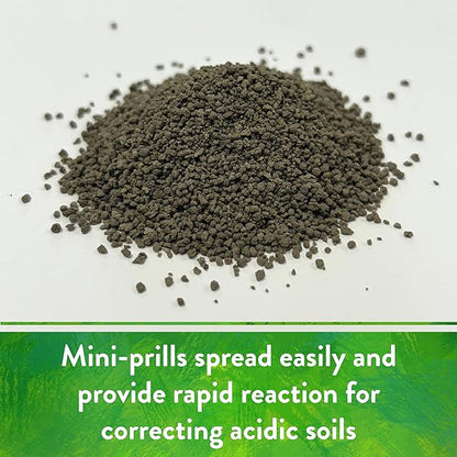 Down To Earth All Natural Fertilizers Organic Prilled Garden Lime - Calcium Carbonate Raises Soil pH for Lawns, Turf, Vegetable Gardens, 5 lb