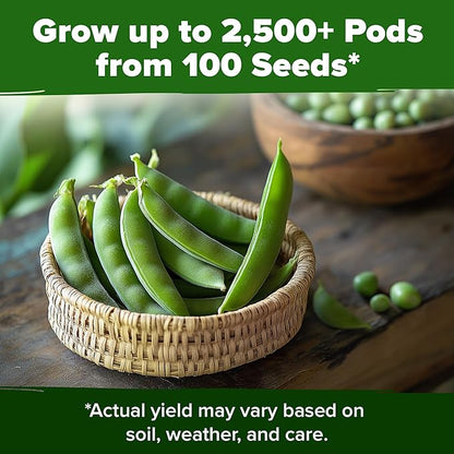 HOME GROWN Vegetable Seeds Non-GMO (Snap Pea, 1-Pack)