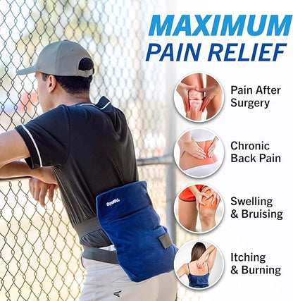 CryoMAX Cold Pack, Reusable, Latex Free, 8 Hour Cold Therapy, Large, 12" x 12"(Pack of 12)