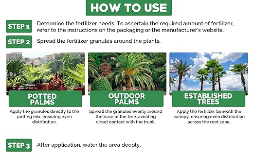 8-4-8 Professional Palm Tree Fertilizer Plant Food; for Indoor Potted Plants and Outdoor Landscape Palm Trees; Quick-Release Nitrogen Fertilizer and Continuous Feeding (1 Quart)