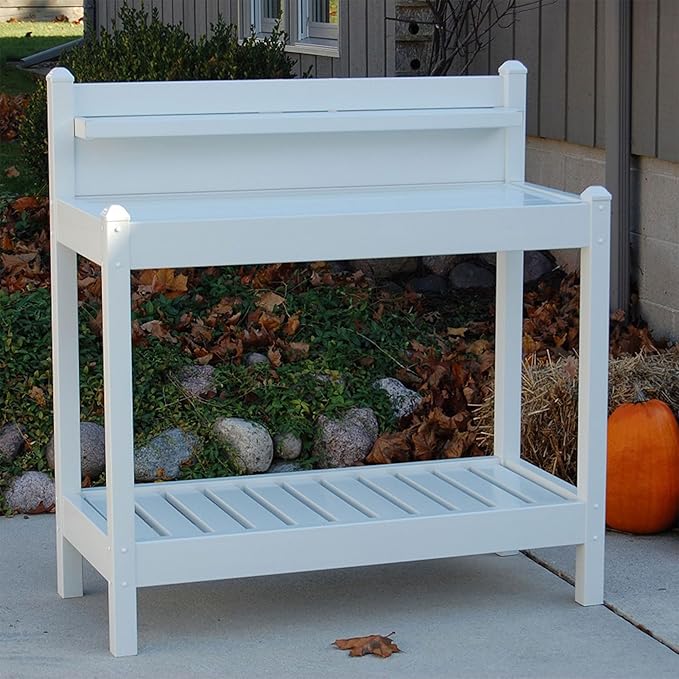 Dura-Trel 11203 Greenfield Potting Bench, White, 49"H