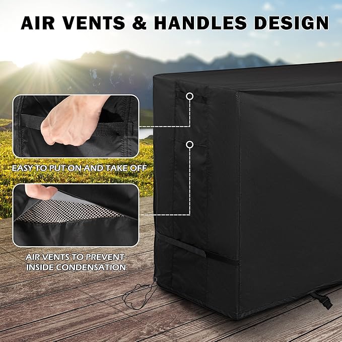 Outdoor Raised Garden Bed Cover for 55.5x24x32in Raised Garden Bed, Outdoor Planter Box Stand Cover for Mobile Elevated Wood Planter/Planting Bed-Waterproof All Weather Protection