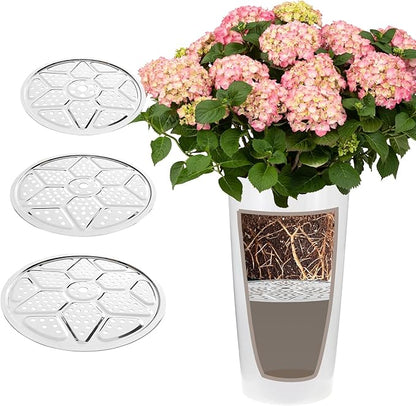 Plant Risers For Inside pots: 6 Pack Planter Inserts for 10 11 13 Inch Pots with Drainage Holes Use Less Potting Soil Plant Risers for Inside Pots for Tall or Short Planters for Indoor & Outdoor