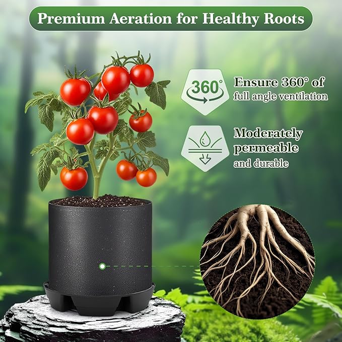 4-Pack Self Watering Fabric Pot Base, Auto Pots Fit for 5 Gallon Grow Bags, Auto-Irrigation Water Delivery System , Auto Watering Plant Saucer for Fabric Planters 3 Year Warranty (Capacity Upgrade)
