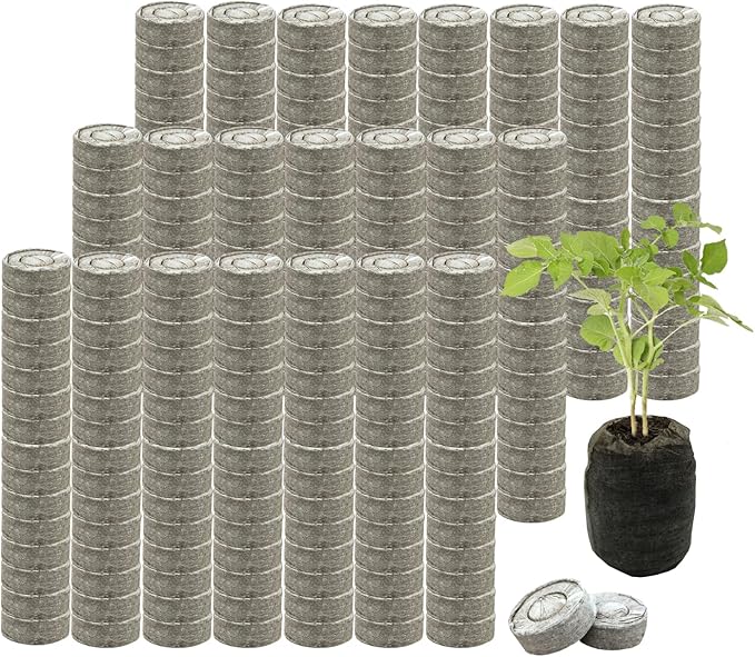255 Pcs 30mm Peat Pellets Seed Starter Soil,Compressed Seed Starting Soil for Seed Starting of Plants, Fruits, Vegetables, Flowers, Easy Planting and Transplanting for Efficiency (255)