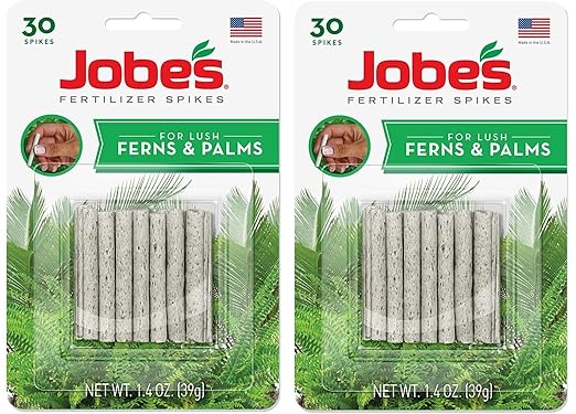 Jobe's Fern & Palm Indoor Fertilizer Food Spikes - 2 Packs of 30-Pack 5101