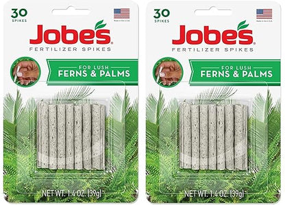 Jobe's Fern & Palm Indoor Fertilizer Food Spikes - 2 Packs of 30-Pack 5101