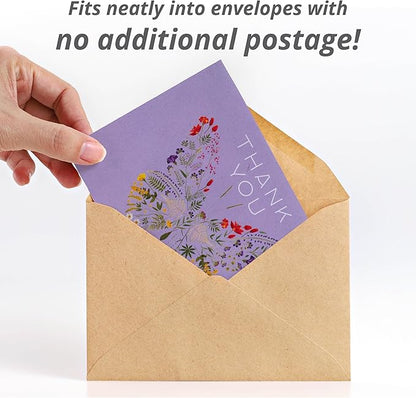 Bentley Seed Co. Thank You Packet - Butterfly Pollinator Mix - 25 Seed Packets - Perfect Eco-Friendly Thank You Gift - Non GMO Seeds, Purple