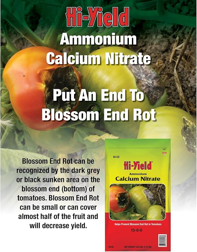 Hi-Yield (32128) Ammonium Calcium Nitrate 15-0-0, Helps Precent Blossom End Rot in Tomatoes (3.25 lbs.)