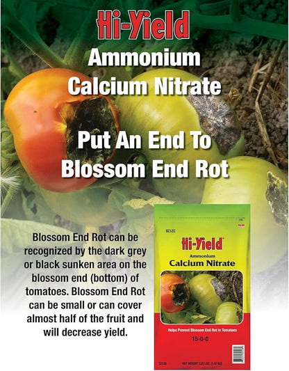 Hi-Yield (32128) Ammonium Calcium Nitrate 15-0-0, Helps Precent Blossom End Rot in Tomatoes (3.25 lbs.)