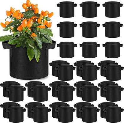 Nuanchu 36 Packs Grow Bags Bulk Aeration Fabric Pot with Handles Thickened Nonwoven Garden Bags to Healthy Root Growth Vegetables Heavy Duty Grow Pots Planting Planter for Flower Fruits (2 Gallon)
