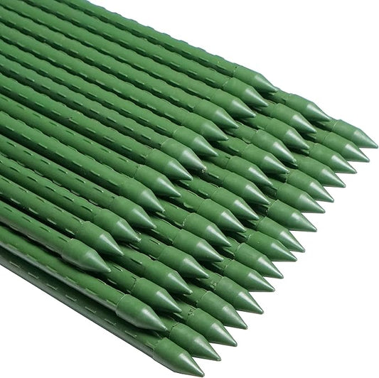 WAENLIR Garden Stakes 48 inch 4ft Sturdy Tomato Stakes, Plant Stakes for Outdoor Plants, Metal Plant Support Sticks for Gardening, Pack of 50