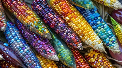 Glass Gem Indian Corn Seeds – 125+ Non-GMO Seeds – Vibrant Multi-Colored Translucent Kernels – Heirloom Variety – Ideal for Gardening, Decor & Crafts