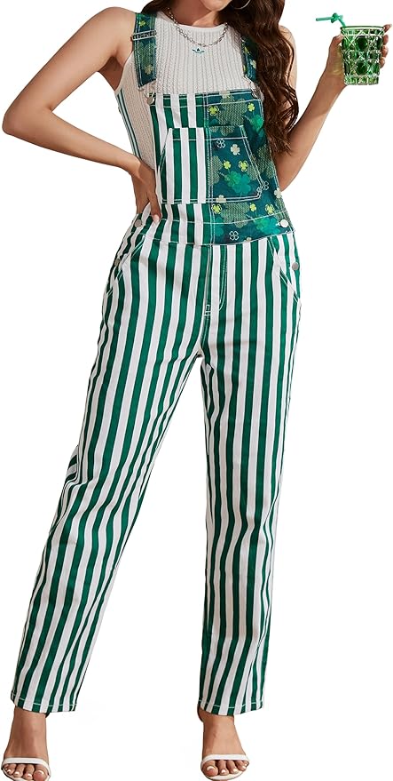Overalls for Women Fashion Print Jumpsuits Festival Outfits Ladies Bibs Coveralls