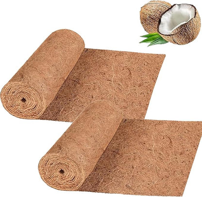 2 Rolls 15.7x78.7inch Natural Coco Coir Fiber Liner Roll Sheet, Coconut Fiber Pad, for Planter Flower Basket Liner Garden Decoration Animal Pet Pad