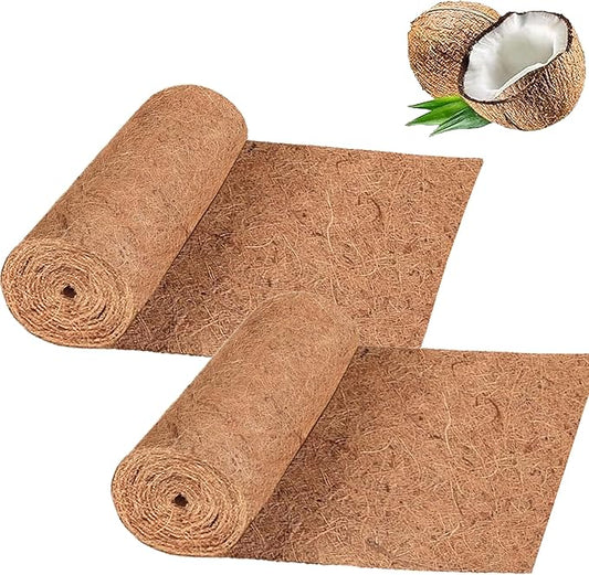 2 Rolls 15.7x78.7inch Natural Coco Coir Fiber Liner Roll Sheet, Coconut Fiber Pad, for Planter Flower Basket Liner Garden Decoration Animal Pet Pad