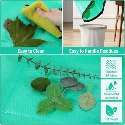 2pcs RepottingWJIAAA 2pcs Repotting Mat for Indoor Plants, 19.6 Mat for Indoor Plants, 19.69in Waterproof Foldable Potting Mats with Mess Control, Gardening Supplies for Transplanting Succulent