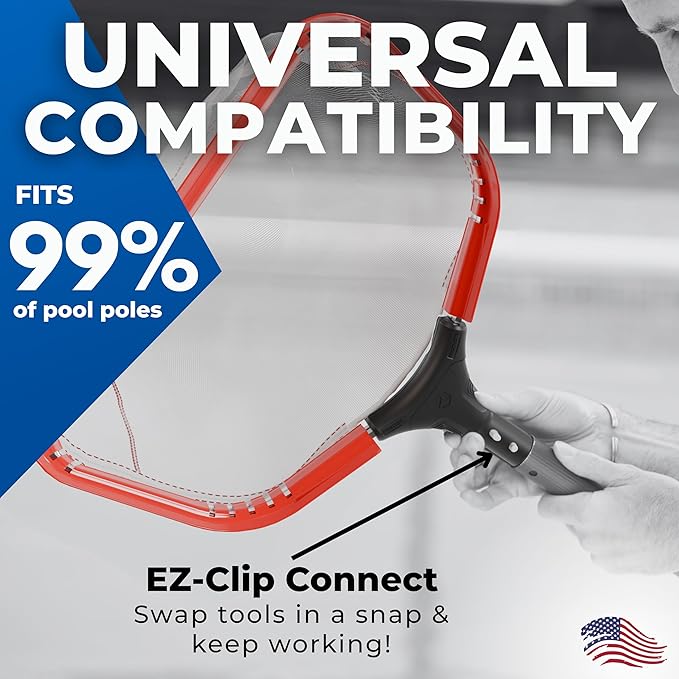 ProTuff "PRO Ultimate" Silt & Leaf Rake Bundle - 490 Promise Unlimited & Unconditional Replacements - 2-Items: 20" Medium & 18" Fine Mesh Pool Cleaner for Sand, Silt, Pollen, Leaves & Twigs
