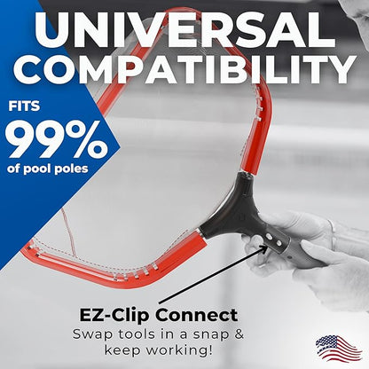 ProTuff "PRO Ultimate" Silt & Leaf Rake Bundle - 490 Promise Unlimited & Unconditional Replacements - 2-Items: 20" Medium & 18" Fine Mesh Pool Cleaner for Sand, Silt, Pollen, Leaves & Twigs