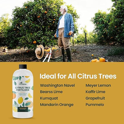 16oz Citrus Fertilizer & Fruit Tree Fertilizer - Makes 32 Gallons of Tree Food for Fruit Trees, Oranges and Other Citrus Trees, Premium Liquid Plant Food for Healthy Growth and Juicier Harvests