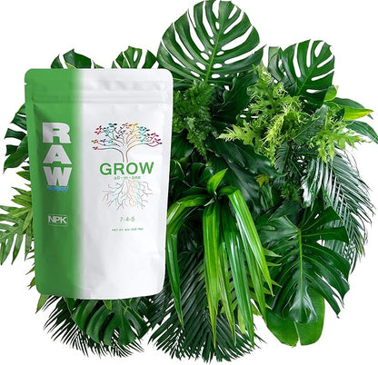RAW Grow All-in-One Plant Nutrient Fertilizer 7-4-5, 8-Ounce