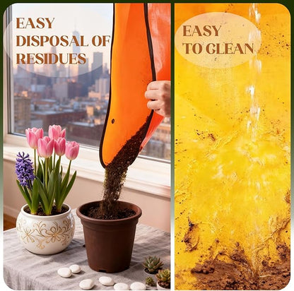 2Pcs Portable Repotting Mat Suitable for Plant Transplanting and Potting Soil Easy to Store Leak-Proof and Waterproof Design The Best Gift for Gardening Enthusiasts 26" x 26" and 39.5" X 39.5"