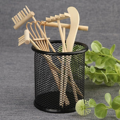 18 PCS DIY Sand Zen Garden Tools, Mini Zen Garden Rake Sets for Serenity and Spiritual Meditation, Tasteful and Elegant Zen Garden Accessories for Home Decor, and Father or Mother's Gift, by GNIEMCKIN