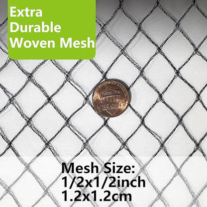 POYEE 30 x 30 FT Bird Netting for Garden Woven Mesh Garden Netting for Plants, Vegetable, Fruit Trees, Blueberry Bushes, Strawberries Against Birds, Deer, Squirrels and Other Animals