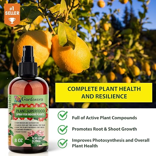 𝐁𝐄𝐒𝐓𝐒𝐄𝐋𝐋𝐄𝐑 Plant Superfood for Grapefruit Plants with B1 Vitamin, Glucose and Essential Minerals - Organic Plant Food Fertilizer for Indoor & Outdoor Grapefruit Tree Care - 8oz