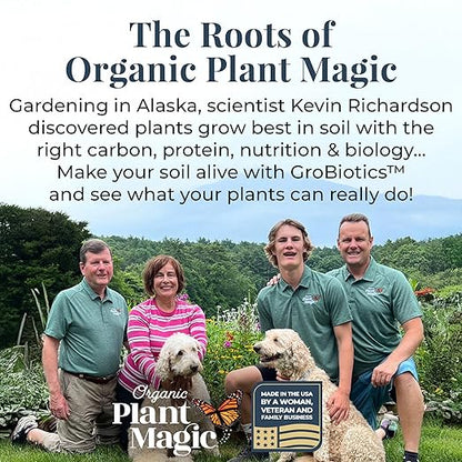 Organic Plant Magic - Fast-Acting Water Soluble Plant Food - All-Purpose Fertilizer Concentrate for Flower, Vegetable, Herb, Fruit Tree, Garden & Indoor Houseplants [One 1/2 lb Bag]