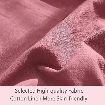 Soft Cotton Linen Apron for Women - Non-tie Cross Back Apron with Pockets, Great for Florist and Kitchen
