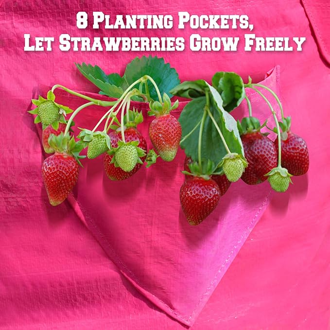 Strong Camel 11 Gallon Plant Pots Strawberry Grow Bags Garden Planter Bag for Potato Tomato Vegetables (3 Pack)
