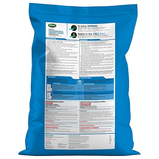 Scotts Halts Crabgrass & Grassy Weed Preventer - Pre-Emergent Weed Killer for Lawns, For Up To 5,000 sq. ft. of Lawn Care, 10.06 lb.