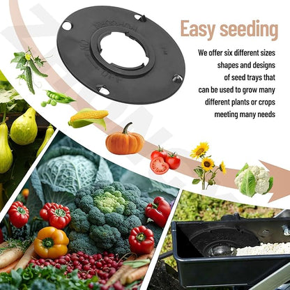 12 Set Standard 60010 60009 Optional Seed Plate set for Earth Way 1001-B Garden Seeder, Contains Light Carrot Lima Bean Popcorn Cucumber Popcorn Seed Plate, Broccoli & Blank Customizable Seed Plate