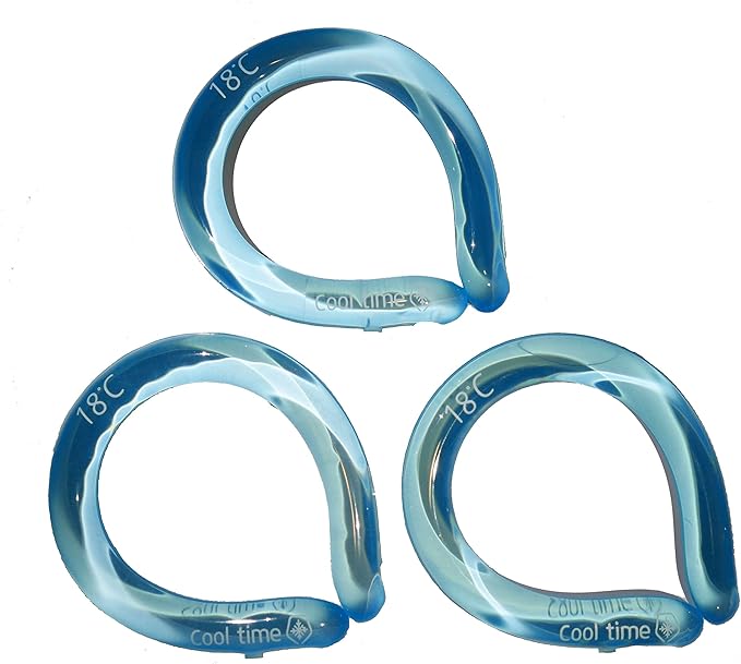 Neck Cooling Tube | Wearable Cooling Neck Wraps for Summer Heat I Hands Free Cold Pack | Reusable Cooler (Blue)